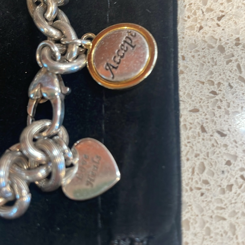 Brighton Retired 2006 Power of Pink Silver Charm Bracelet EUC - Picture 3 of 9